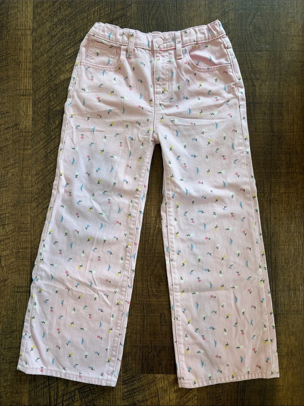 Old Navy Pink Floral Print Jeans